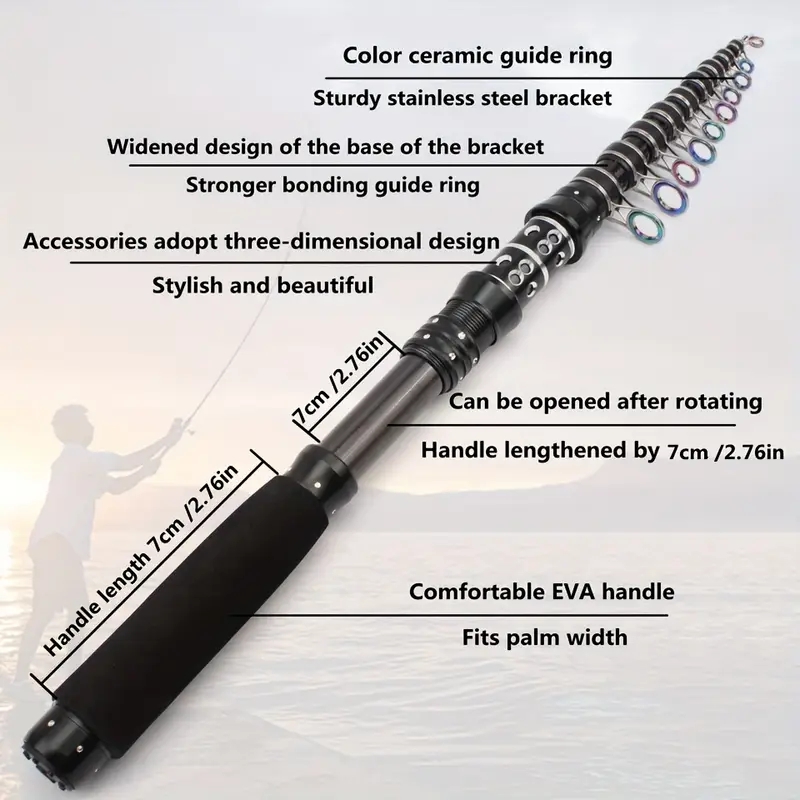 1.5M-3.0M Carbon Portable Trav - Fishing Rod Surf ulasan dan harga