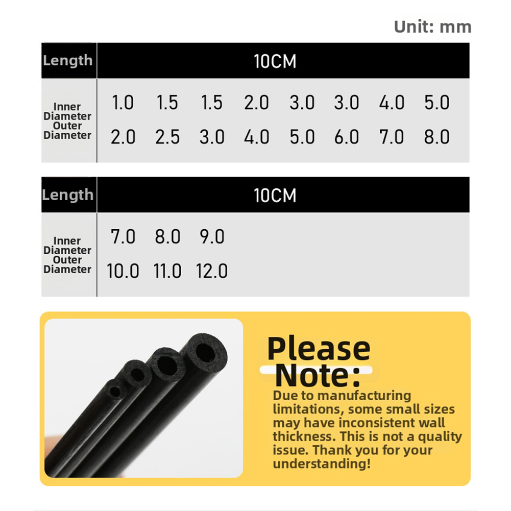 10cm Black Hollow Carbon Fiber - Fishing Rod Repair Kit ulasan dan harga