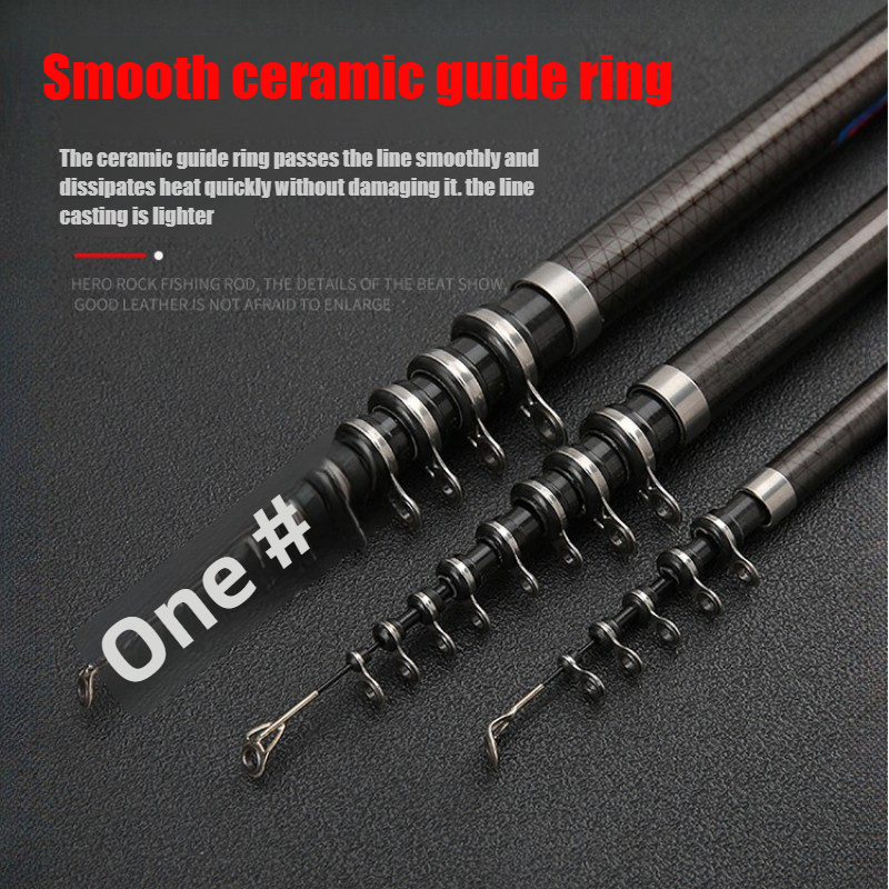 3.6-6.3m Carbon Fiber Telescop - Fishing Rod Surf ulasan dan harga